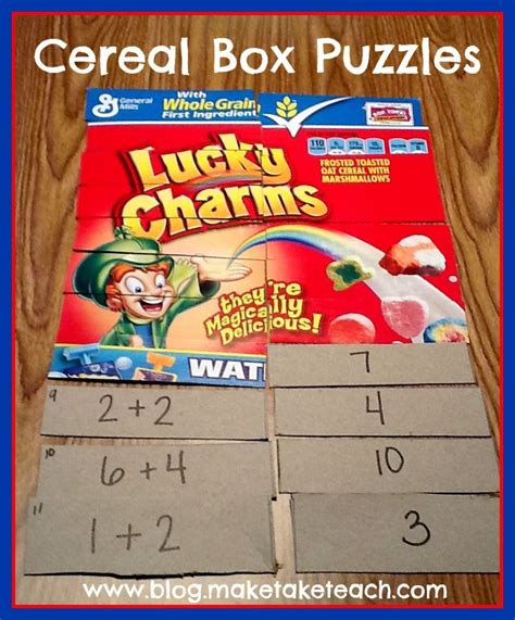 cereal box math activities